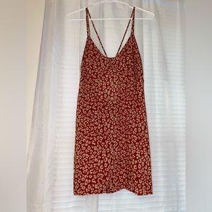 Kendall and Kylie Orange Cheetah Mini Dress. Open Back. Size Small.